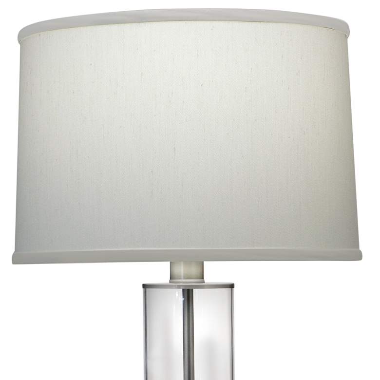 Image 3 Stiffel 26 1/2 inch High Satin Nickel Column Accent Table Lamp more views