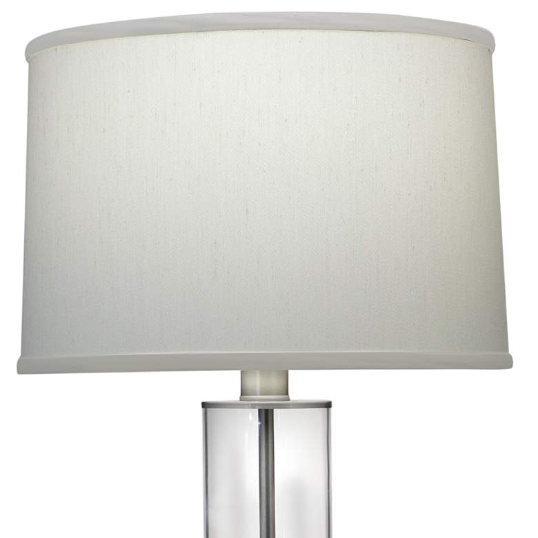 Image 3 Stiffel 26 1/2" High Satin Nickel Column Accent Table Lamp more views