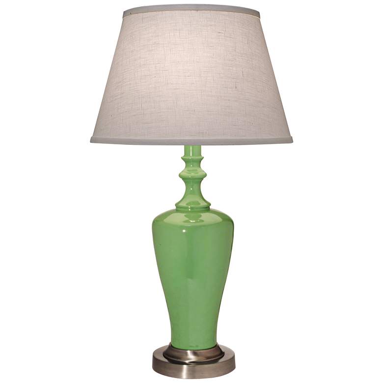 Image 1 Stiffel 26 1/2 inch Vase Profile Light Green Table Lamp