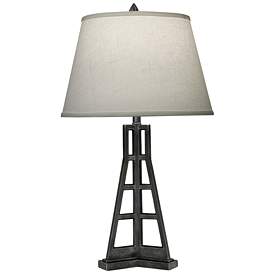 Image1 of Stiffel 28" High Charcoal Metal Accent Table Lamp