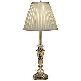 Image1 of Stiffel 28" Ivory and Burnished Brass Traditional Table Lamp