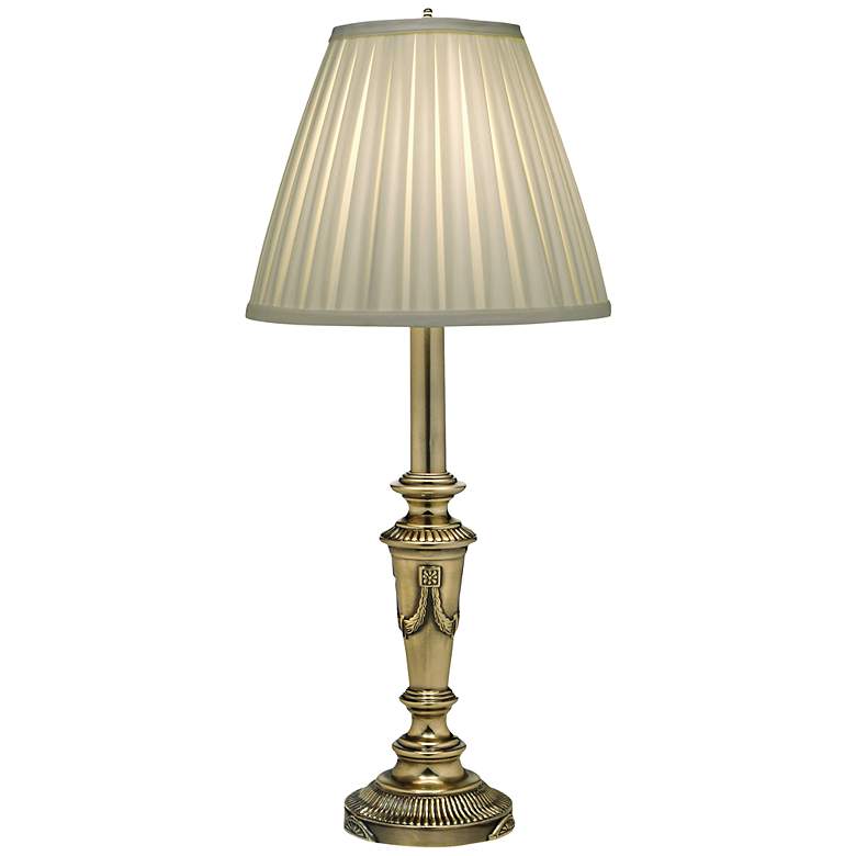 Image 1 Stiffel 28" Ivory and Burnished Brass Traditional Table Lamp