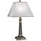 Stiffel 29" High Silk Shantung Shade Roman Bronze Table Lamp