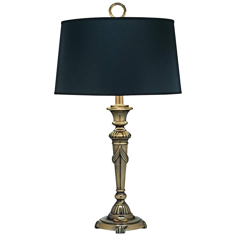 Image 2 Stiffel 29" High Traditional Opaque Black Burnished Brass Table Lamp