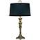 Stiffel 29" High Traditional Opaque Black Burnished Brass Table Lamp