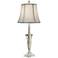 Stiffel 30" High Distressed White Metal Buffet Table Lamp