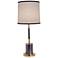 Stiffel 30" High Matte Black and Polished Gold Retro Table Lamp