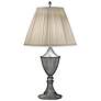 Stiffel 30" Pleated Shade with Traditional Pewter Table Light.