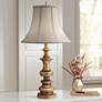 1_Stiffel 31" Ivory Shadow Shade Traditional Candlestick Table Lamp
