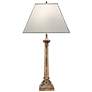 Stiffel 33" Aged Brass Column Traditional Table Lamp