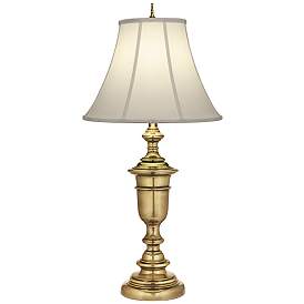 Image1 of Stiffel 34" Traditional Burnished Brass Table Lamp