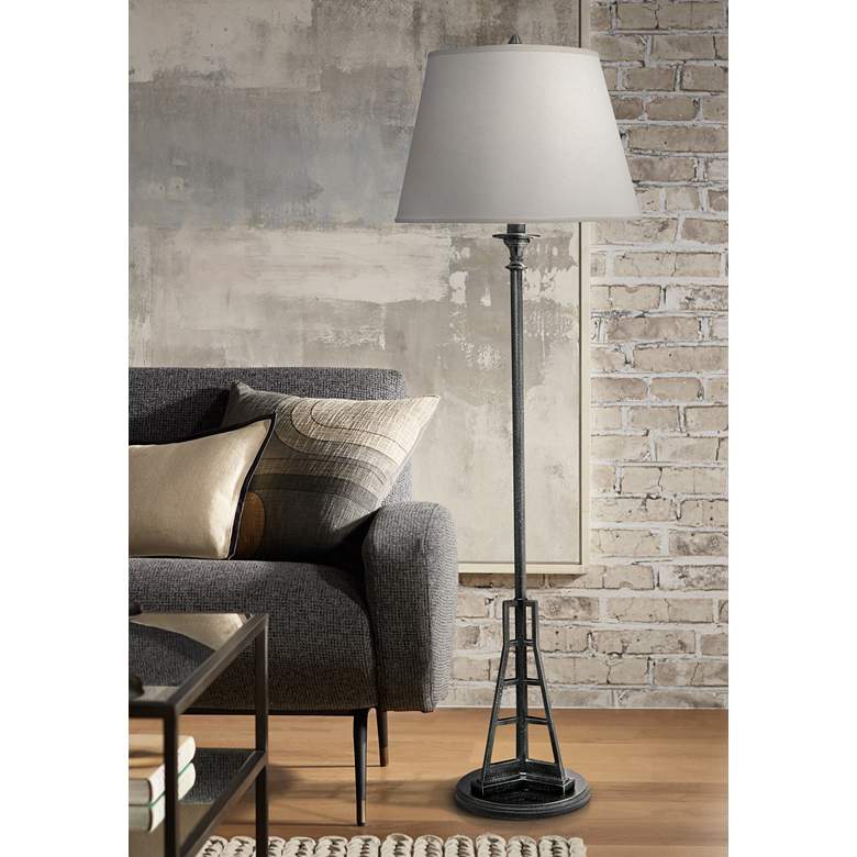 Image 1 Stiffel 61 inch High Charcoal Black Modern Metal Floor Lamp