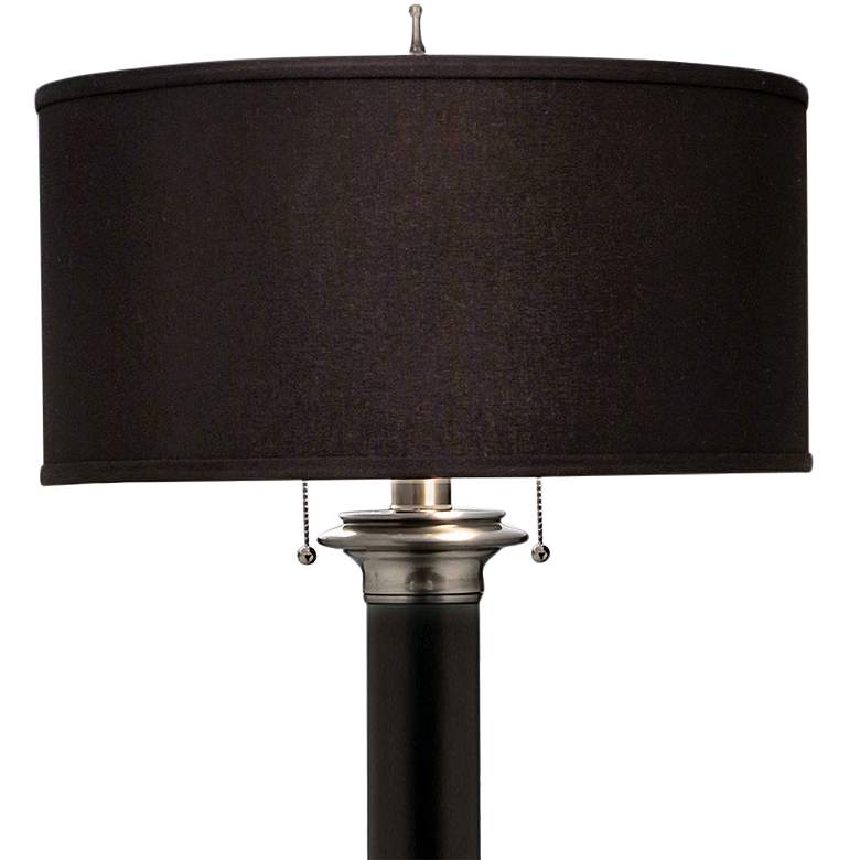 Image 3 Stiffel 63" High Antique Nickel Metal Column Floor Lamp more views
