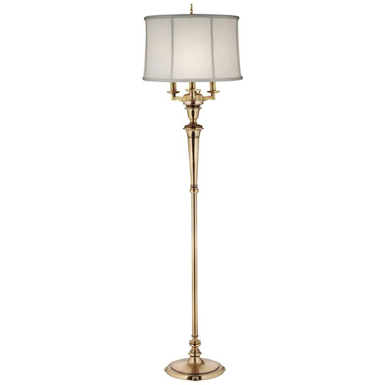 Image 2 Stiffel 63" High Traditional Burnished Brass 4-Light Metal Floor Lamp