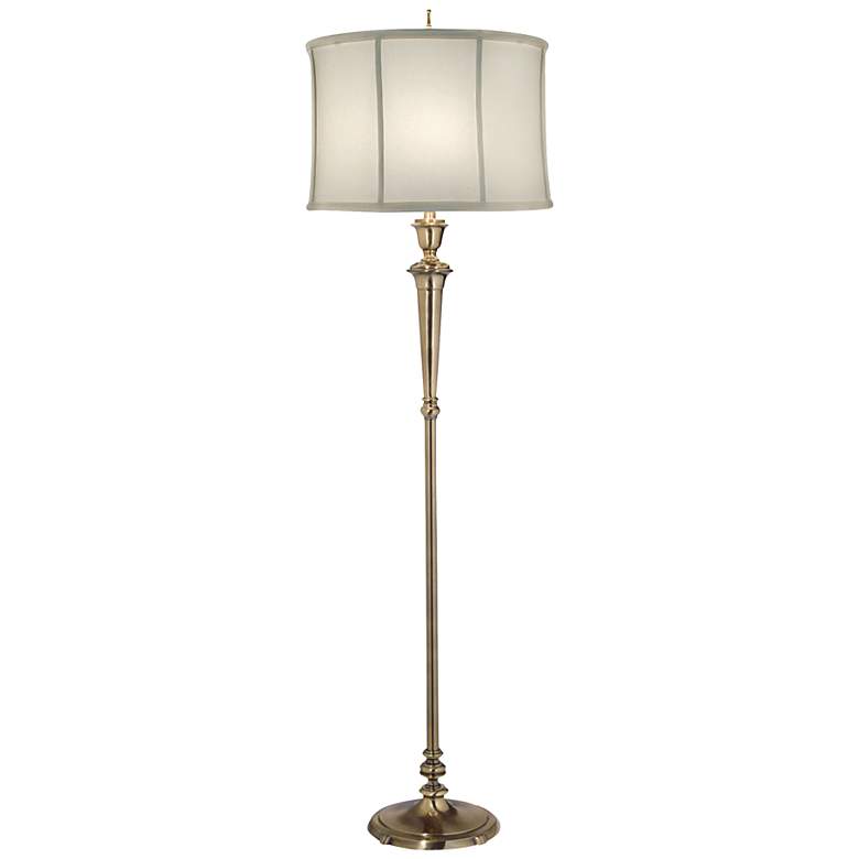 Image 1 Stiffel 64 inch High Traditional Burnished Brass Floor Lamp