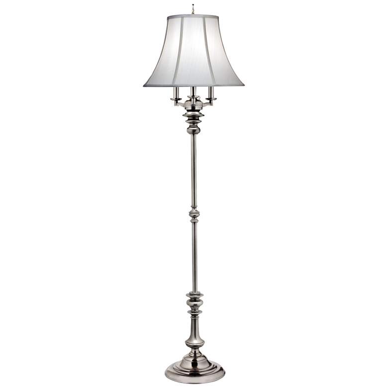 Image 2 Stiffel 66 inch High Classic Antique Nickel 4-Light Metal Floor Lamp