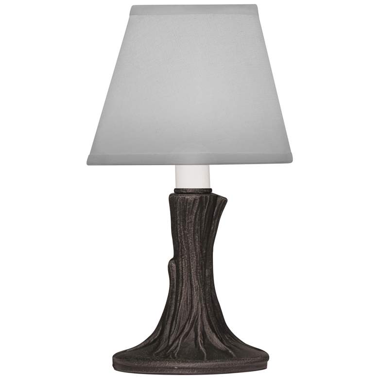 Image 1 Stiffel 9 1/2" High Organic Tree Trunk Rust Metal Accent Table Lamp