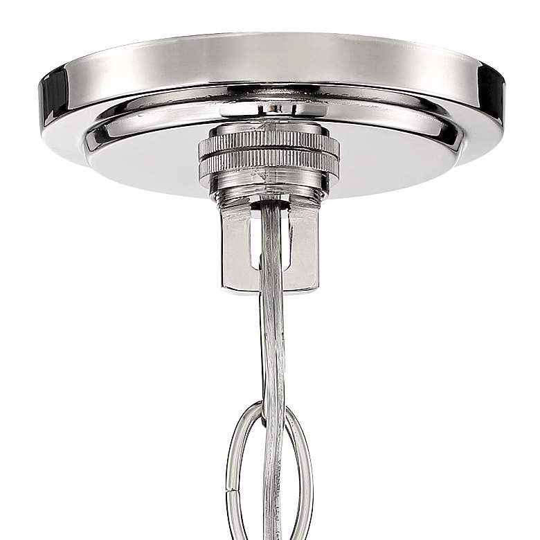 Image 5 Stiffel Alanna 25 1/4 inch Black and Polished Nickel 6-Light Chandelier more views