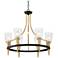 Stiffel Altamura 28" Wide Antique Brass Matte Black 6-Light Chandelier