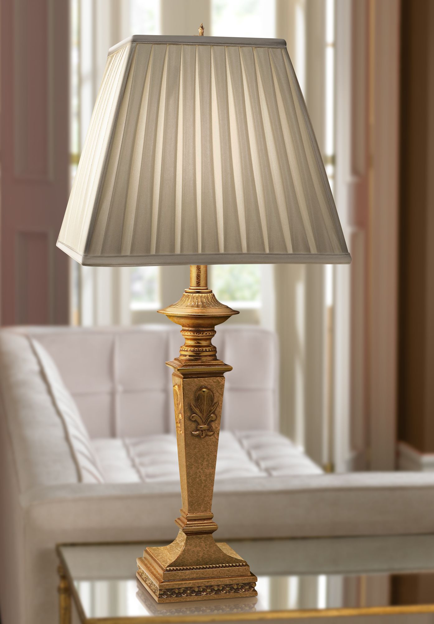 french gold table lamps