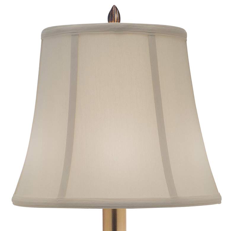 Image 3 Stiffel Antique Brass 30" High Candlestick Buffet Table Lamp more views