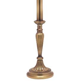 Image4 of Stiffel Antique Brass 30" High Candlestick Buffet Table Lamp more views