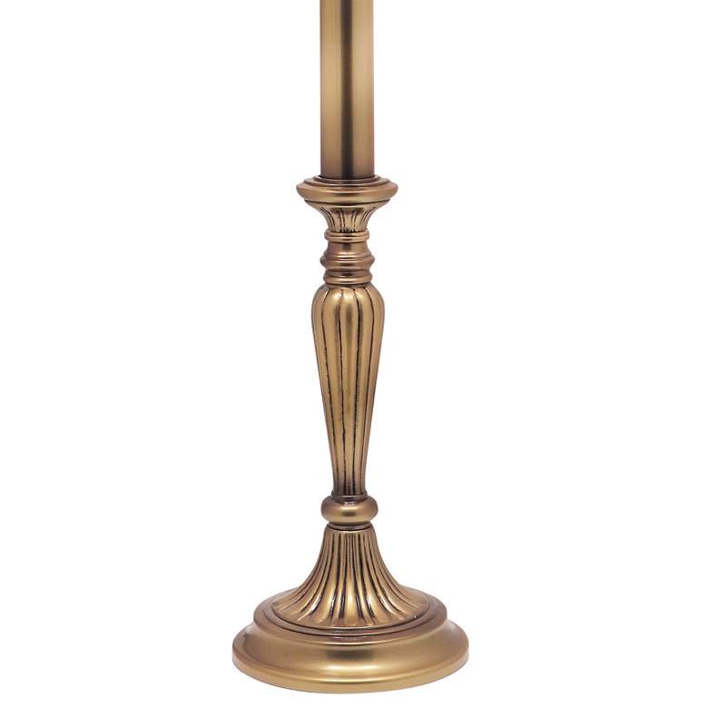 Image 4 Stiffel Antique Brass 30" High Candlestick Buffet Table Lamp more views