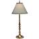 Stiffel Antique Brass Finish Candlestick Table Lamp