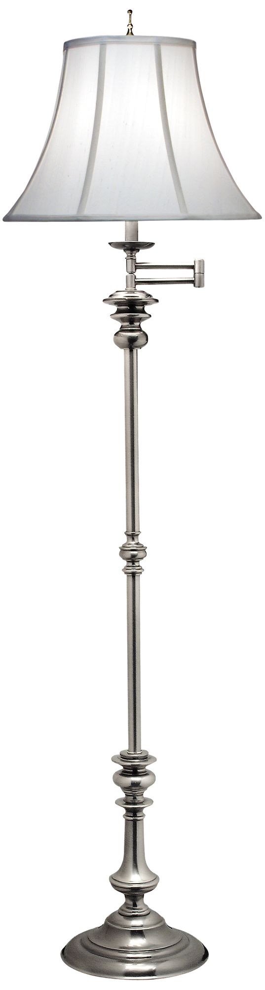 swing arm floor lamp silver