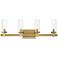 Stiffel Aron 29 3/4" Wide Brass 4-Light Bath Light