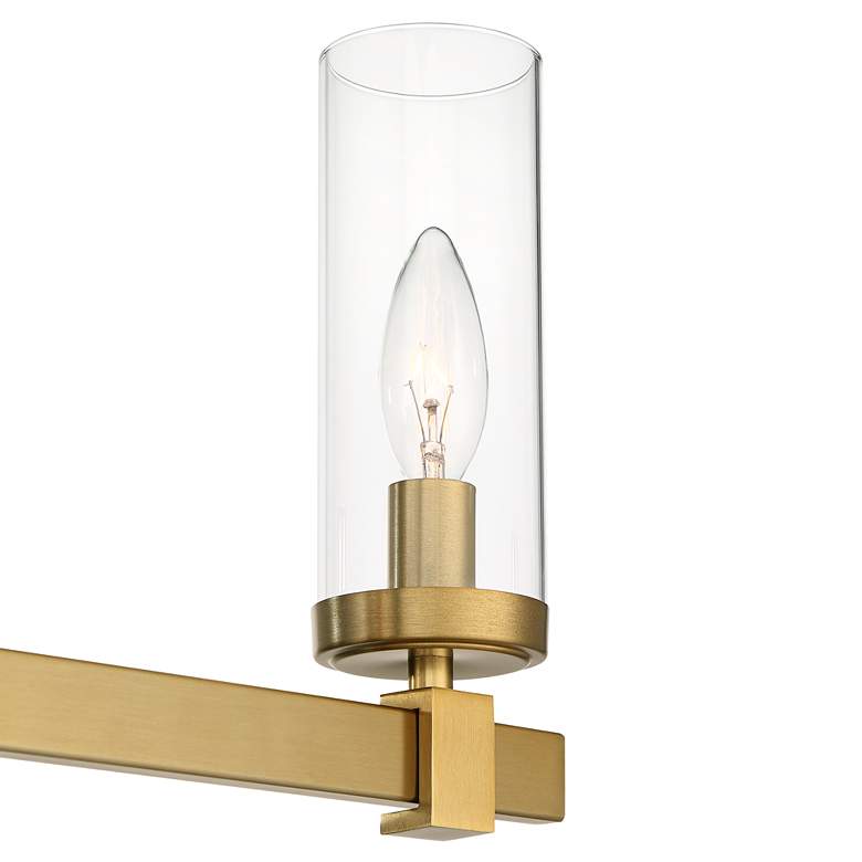 Image 4 Stiffel Aron 29 3/4 inch Wide Brass 4-Light Bath Light more views