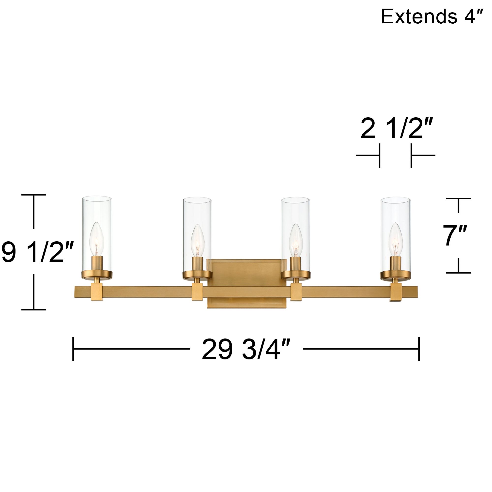 Watch A Video About the Stiffel Aron Brass 4-Light Bath Light