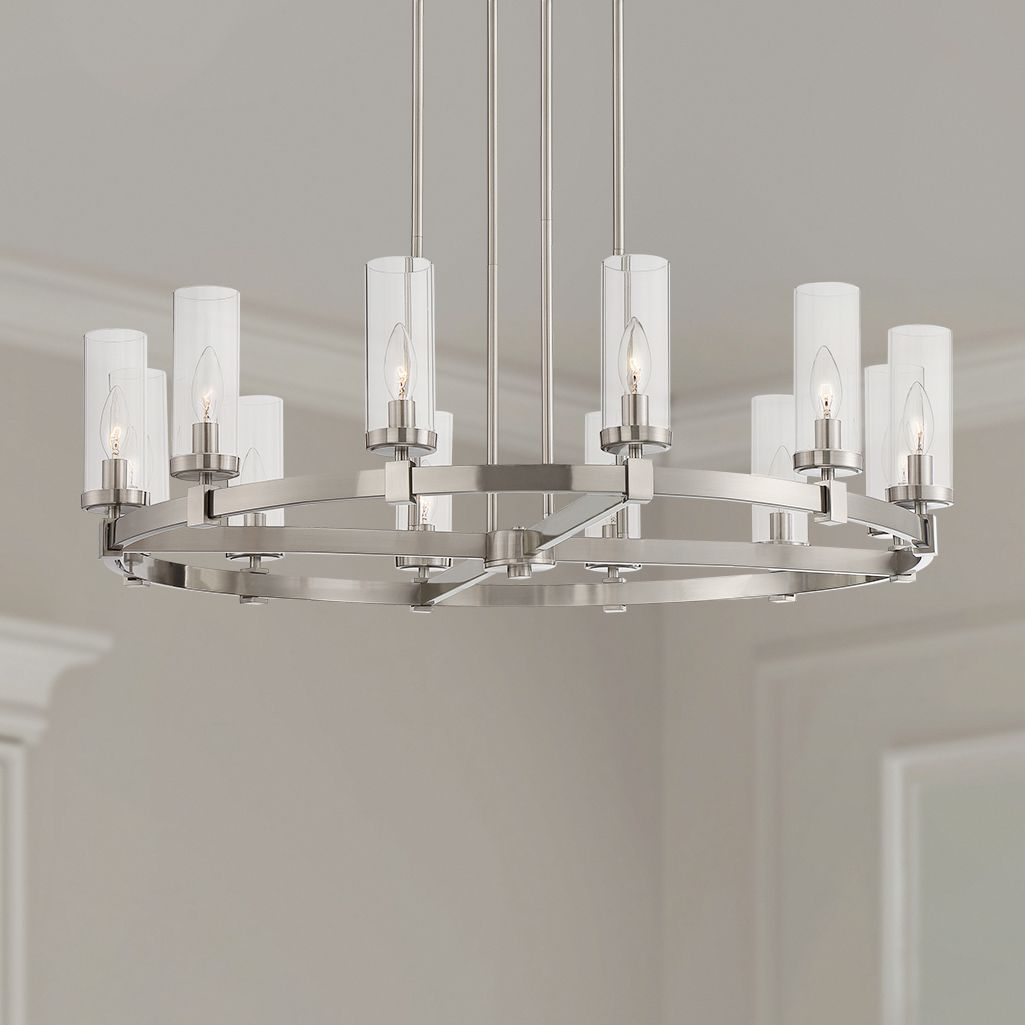 Lamps plus store wagon wheel chandelier