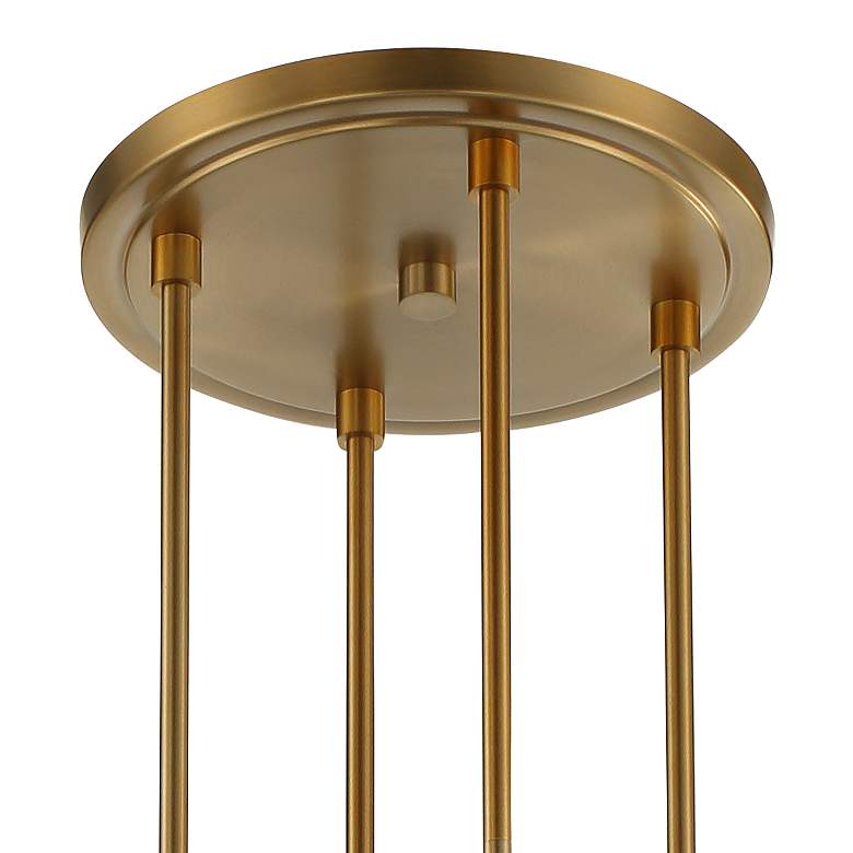 Image 6 Stiffel Aron 36" Wide Brass 12-Light Wagon Wheel Chandelier more views