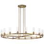 3_Stiffel Aron 60" Wide 18-Light Modern Brass Finish Ring Chandelier