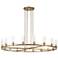Stiffel Aron 60" Wide 18-Light Modern Brass Finish Ring Chandelier