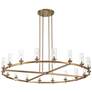 Watch A Video About the Stiffel Aron Brass 18 Light Wagon Wheel Chandelier