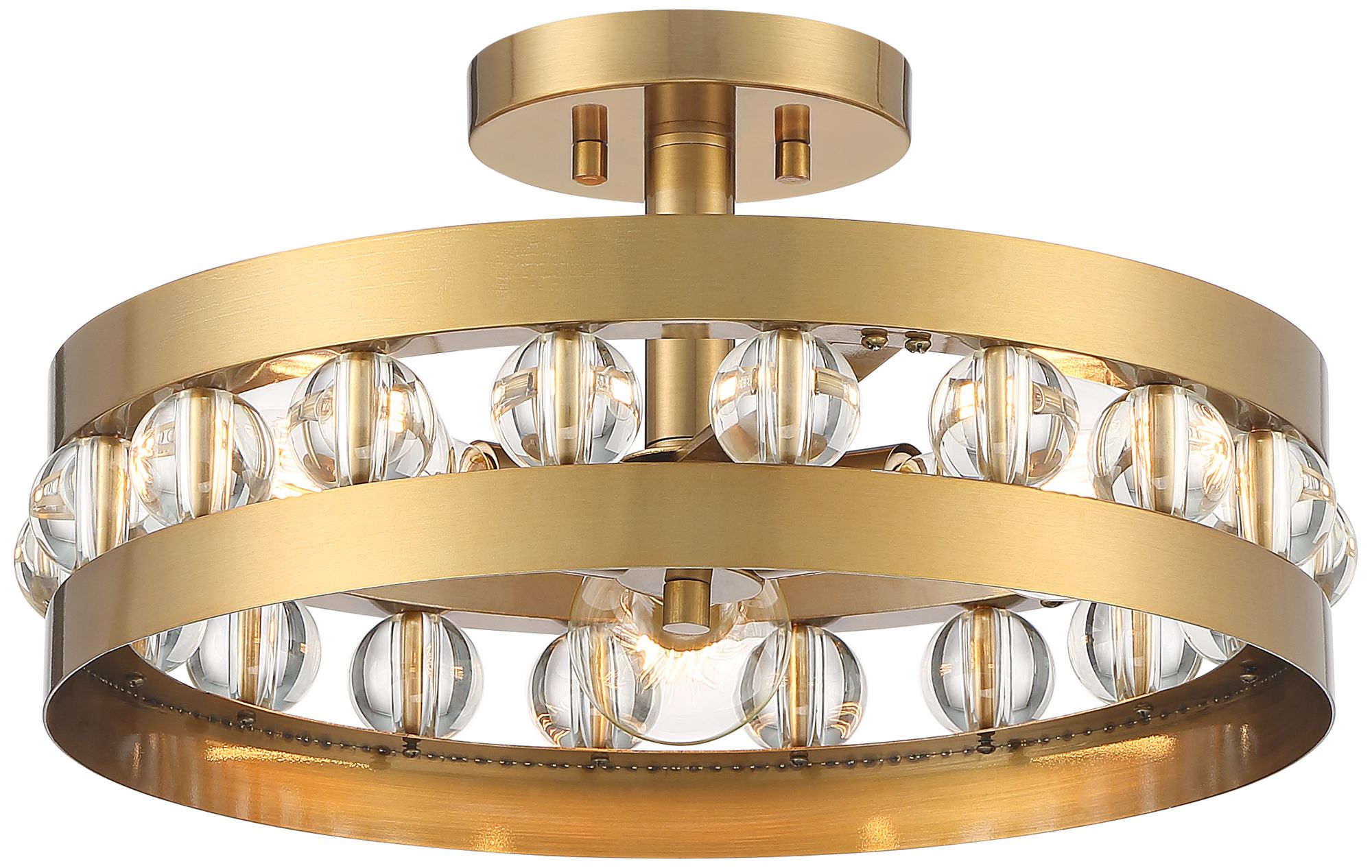 Stiffel Artyom 17 1/2" Wide Warm Gold 3-Light Ceiling Light