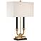 Stiffel Barclay 28" Traditional Black Gold Lamp with Dual USB Ports