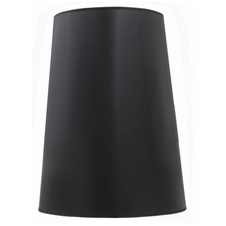 Image 1 Stiffel Black Parchment Tapered Cylinder Lamp Shade 12x16x20 (Spider)