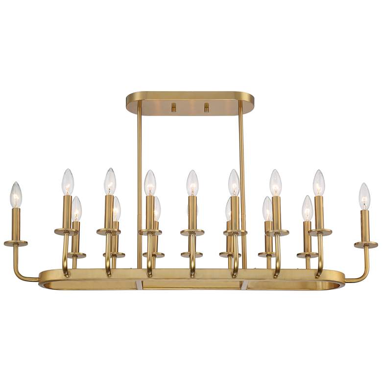 Image 4 Stiffel Bondai 38 3/4" Wide Soft Gold 16-Light Island Chandelier more views