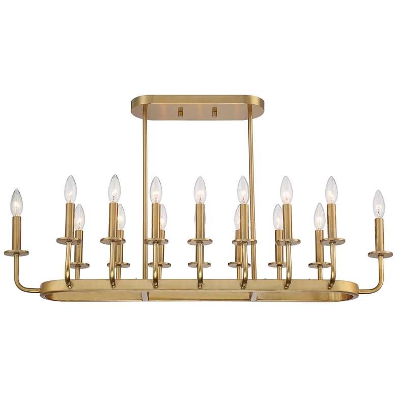 Image 4 Stiffel Bondai 38 3/4 inch Wide Soft Gold 16-Light Island Chandelier more views