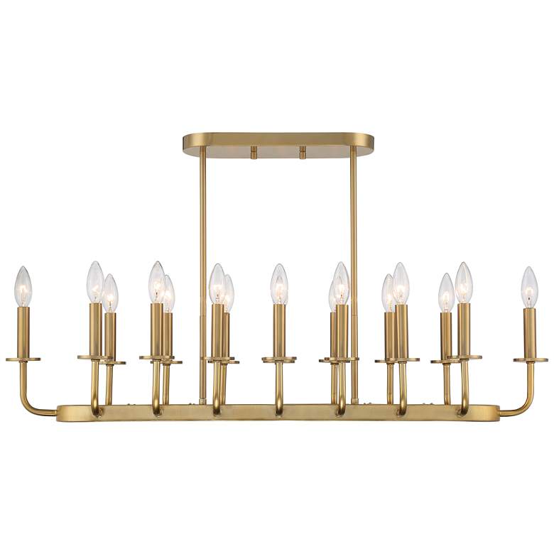 Image 5 Stiffel Bondai 38 3/4" Wide Soft Gold 16-Light Island Chandelier more views