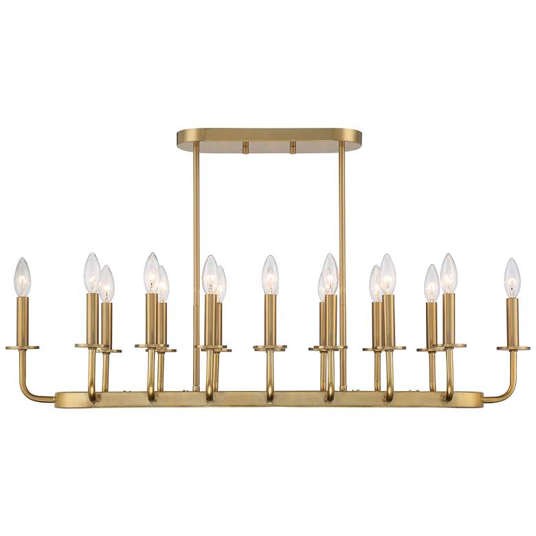 Image 5 Stiffel Bondai 38 3/4 inch Wide Soft Gold 16-Light Island Chandelier more views