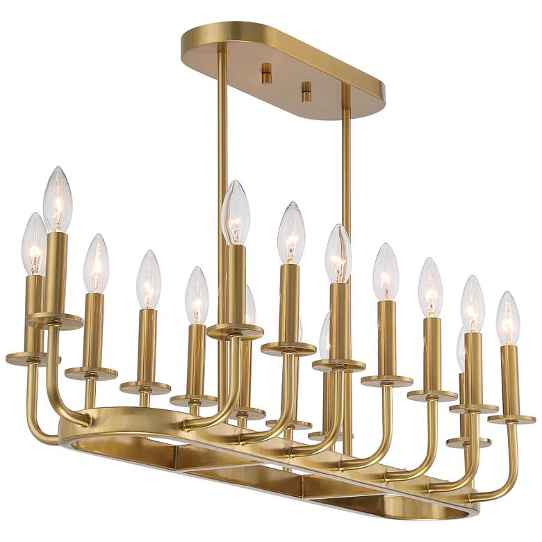 Image 6 Stiffel Bondai 38 3/4" Wide Soft Gold 16-Light Island Chandelier more views