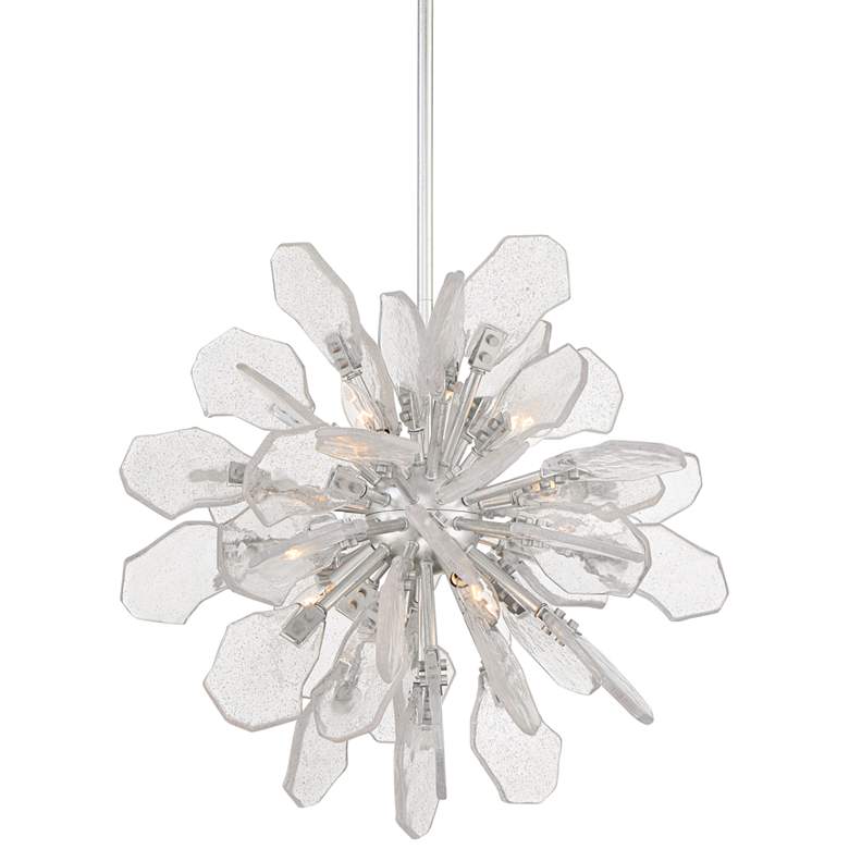 Image 1 Stiffel Boris 21 3/4" Wide Silver Leaf 6-Light Sputnik Pendant Light