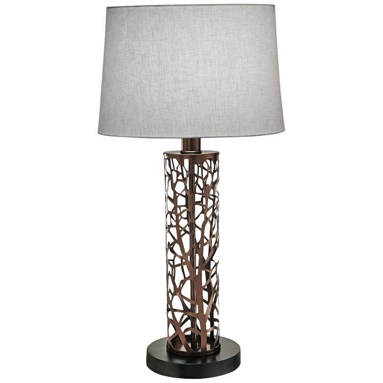 Image 1 Stiffel Branches 29" Laser Cut Oil-Rubbed Bronze Table Lamp
