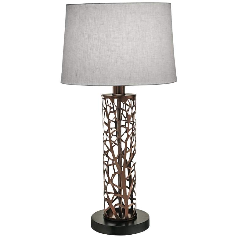 Image 1 Stiffel Branches Laser Cut Oil-Rubbed Bronze Table Lamp