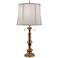 Stiffel Burnished Brass Double Pull Chain Table Lamp