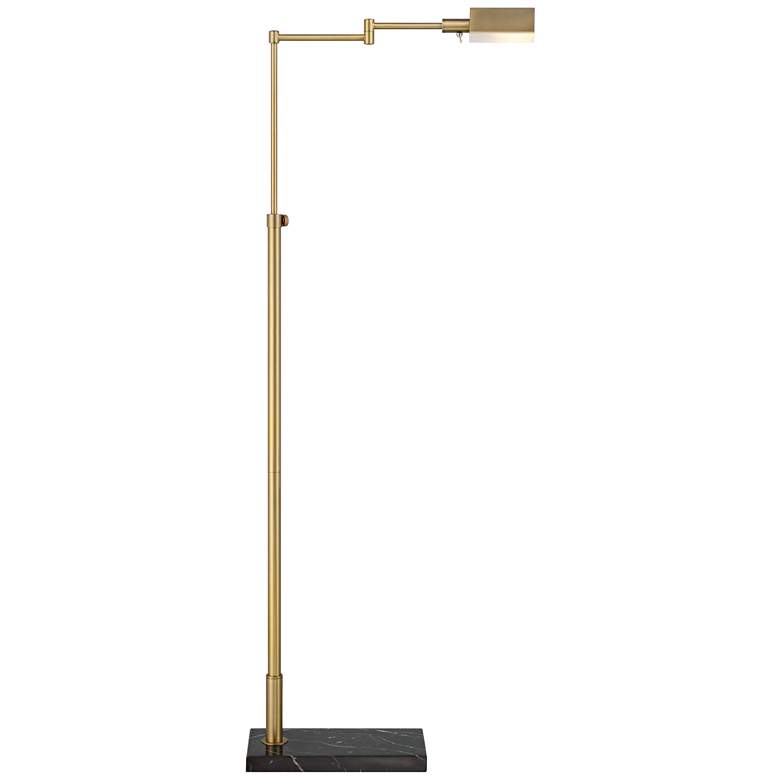 Image 2 Stiffel Cabrini Adjustable Height Marble Base Swing Arm Pharmacy Floor Lamp